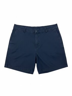 Lucky Brand Men’s XXL Navy Blue Stretch Ripstop Chino Shorts 98% Cotton Casual